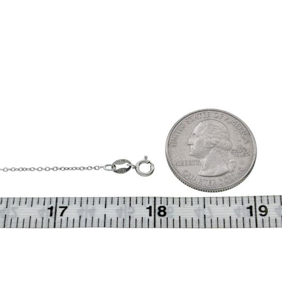 Vintage RO MD Sterling Silver 925 0.9mm Cable Link Chain Necklace 18" - Picture 2 of 3